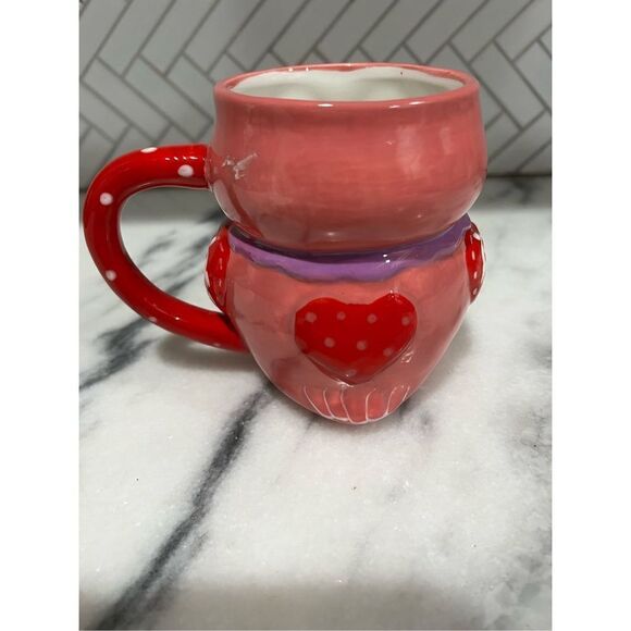 Valentine day Hearts Owl Mug by blueberry cove - Picture 3 of 6